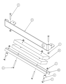 Rear Bumper (April 2004 And Prior) Diagram and Parts List for M60-KHEFI 53AB5HEX750-28-HP Cub Cadet Lawn Tractor